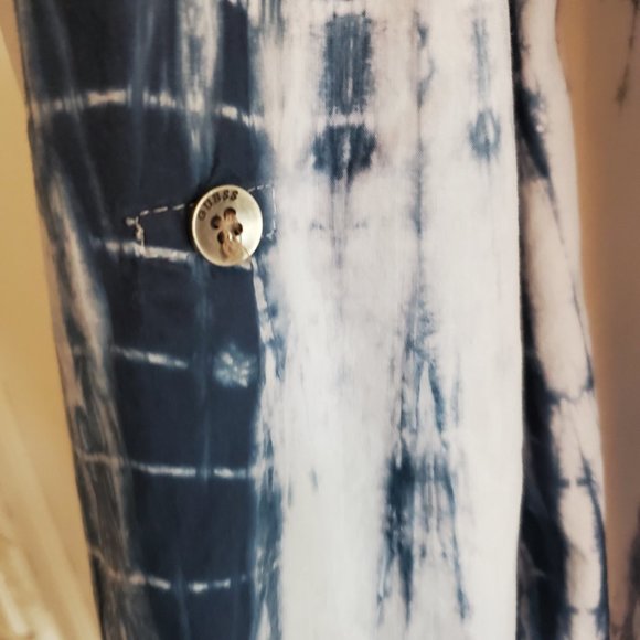 GUESS MEN"S BUTTON CASUAL SHIRT TIE DYED XL SLIM - Picture 5 of 12